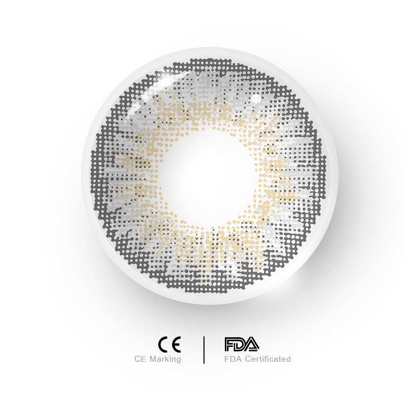 3-tone Grey Colored Contact Lenses
