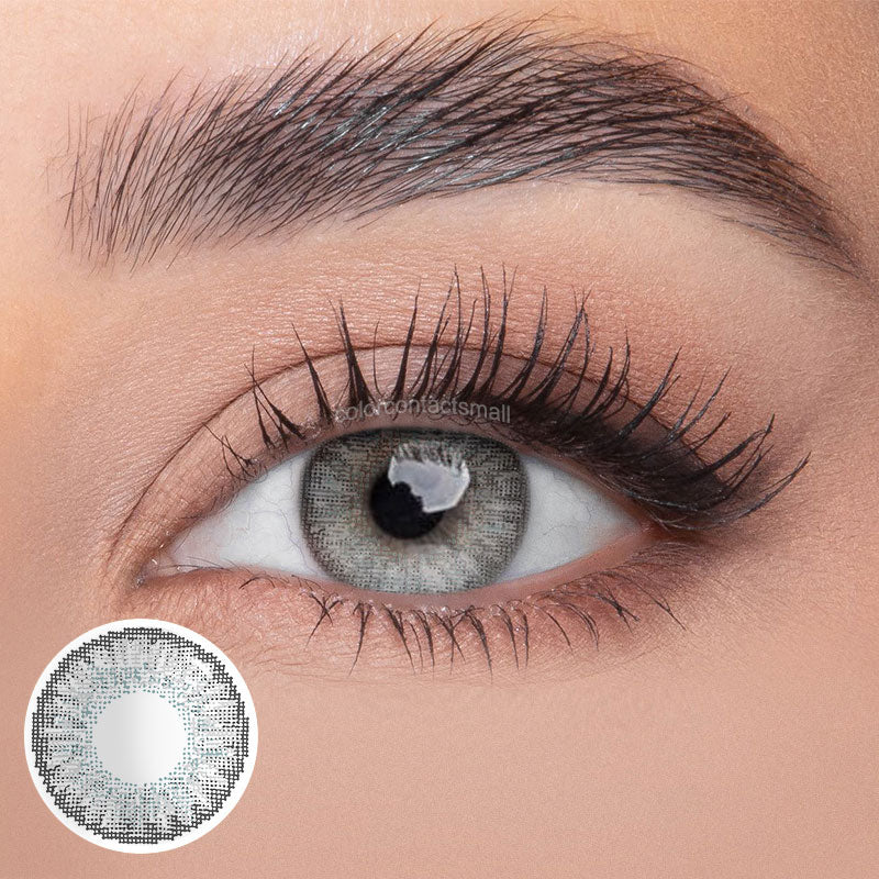 3-tone Pure Grey Colored Contact Lenses
