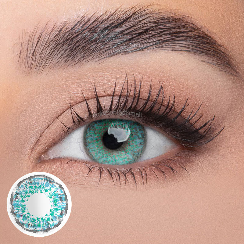 3-tone Bright Blue Colored Contact Lenses