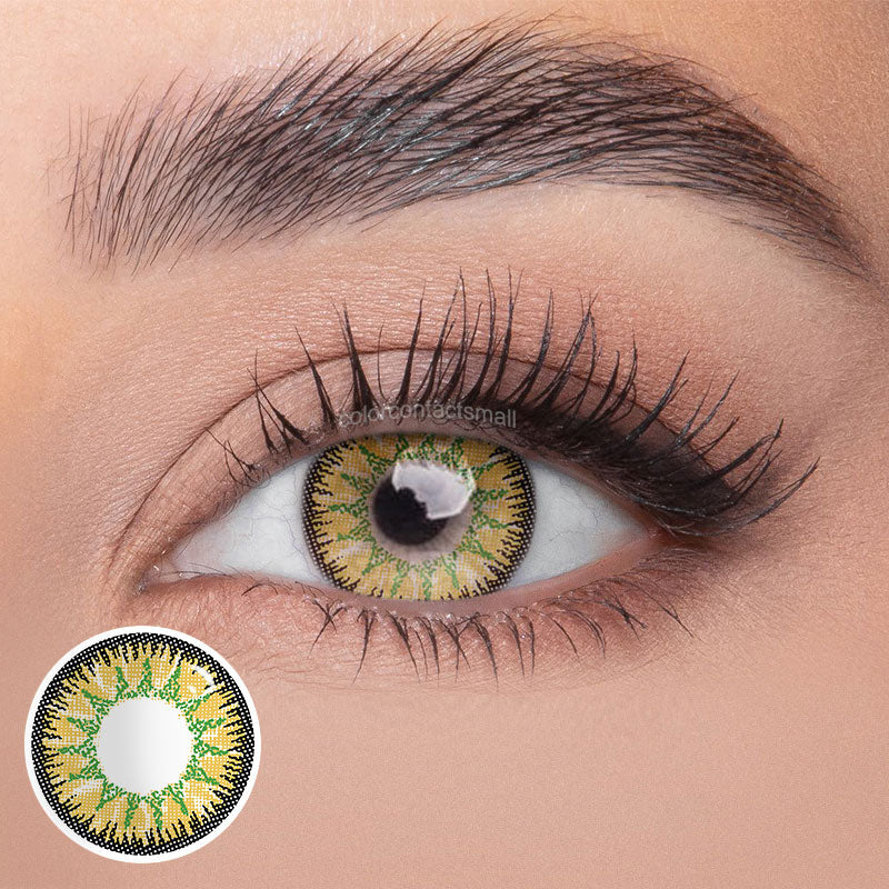 Vika Sand Yellow Colored Contact Lenses