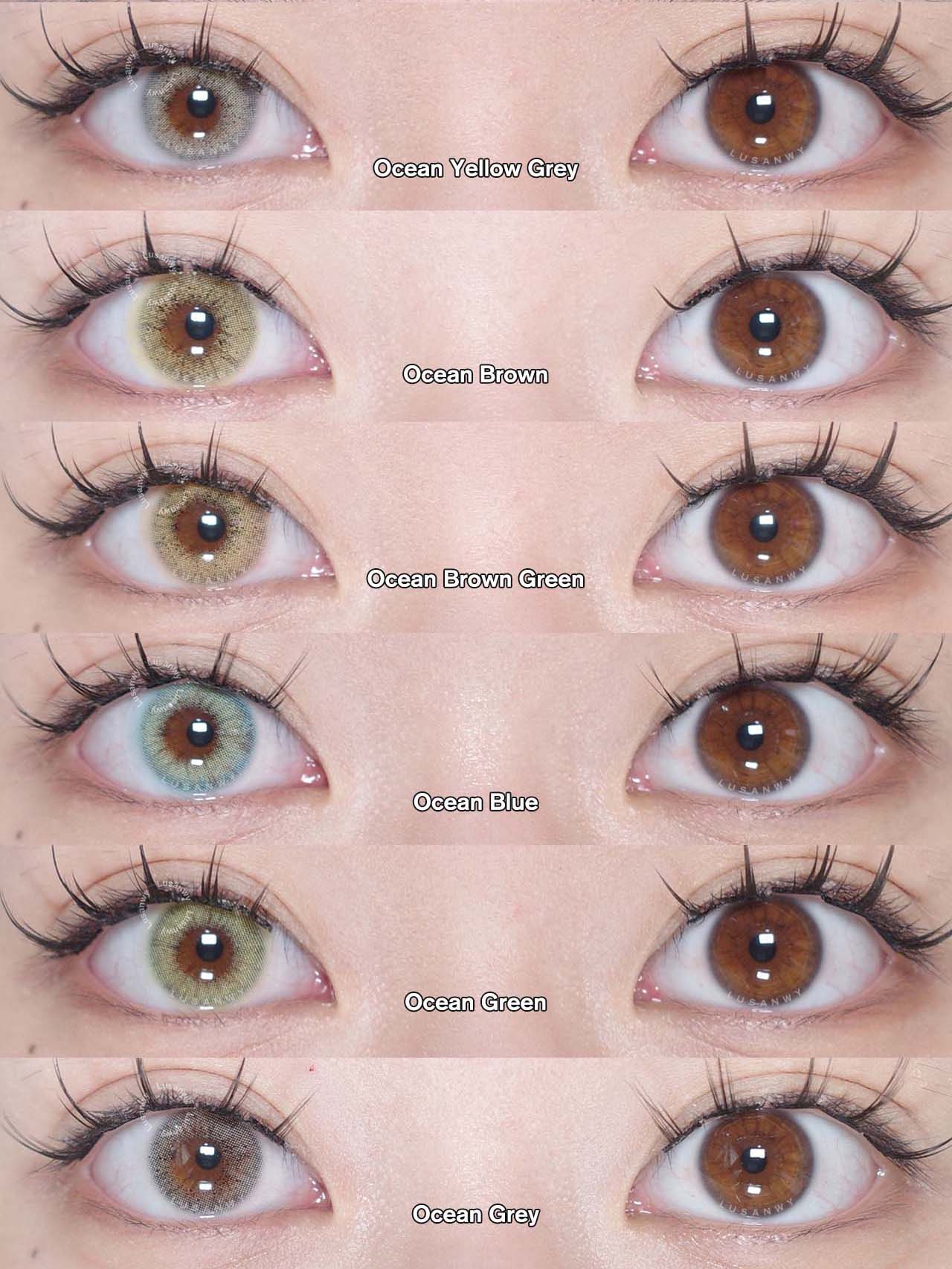 Lusanwy Ocean collection colored contact lens for wholesale