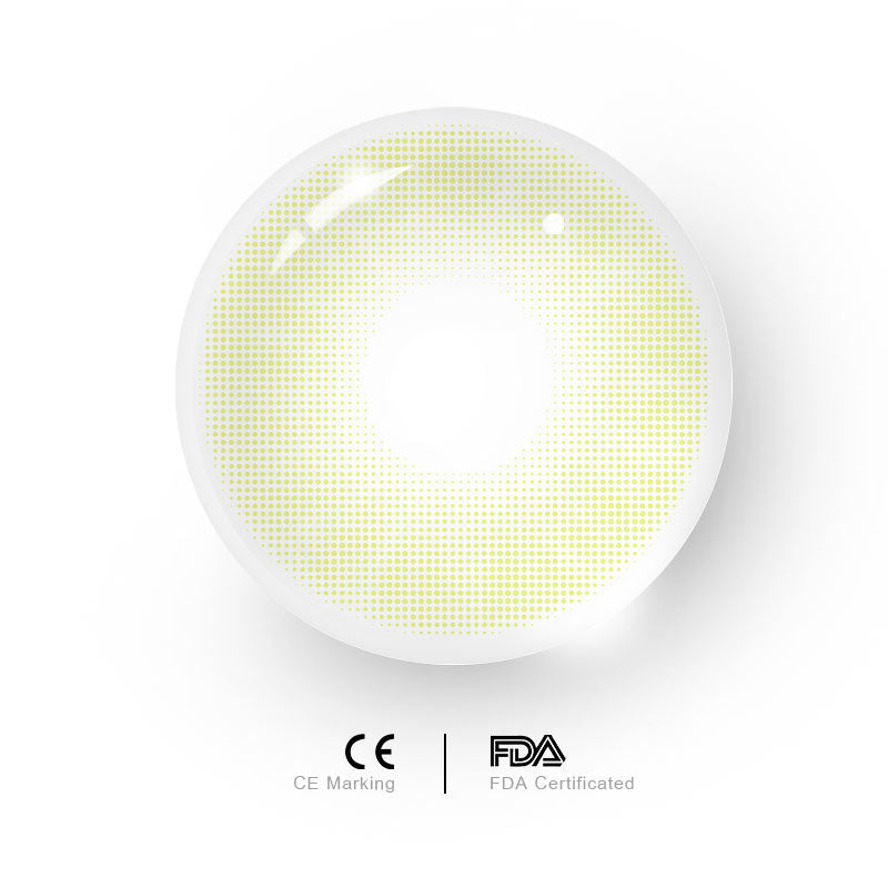 Aurora Yellow Green Colored Contact Lenses