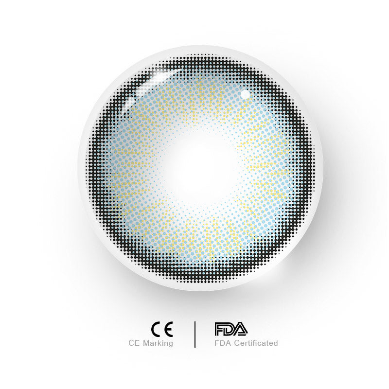 Deep Throat Grey Blue Colored Contact Lenses