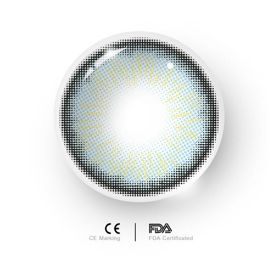 Deep Throat Grey Blue Colored Contact Lenses